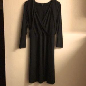 Black Midi Dress with Waist Tie